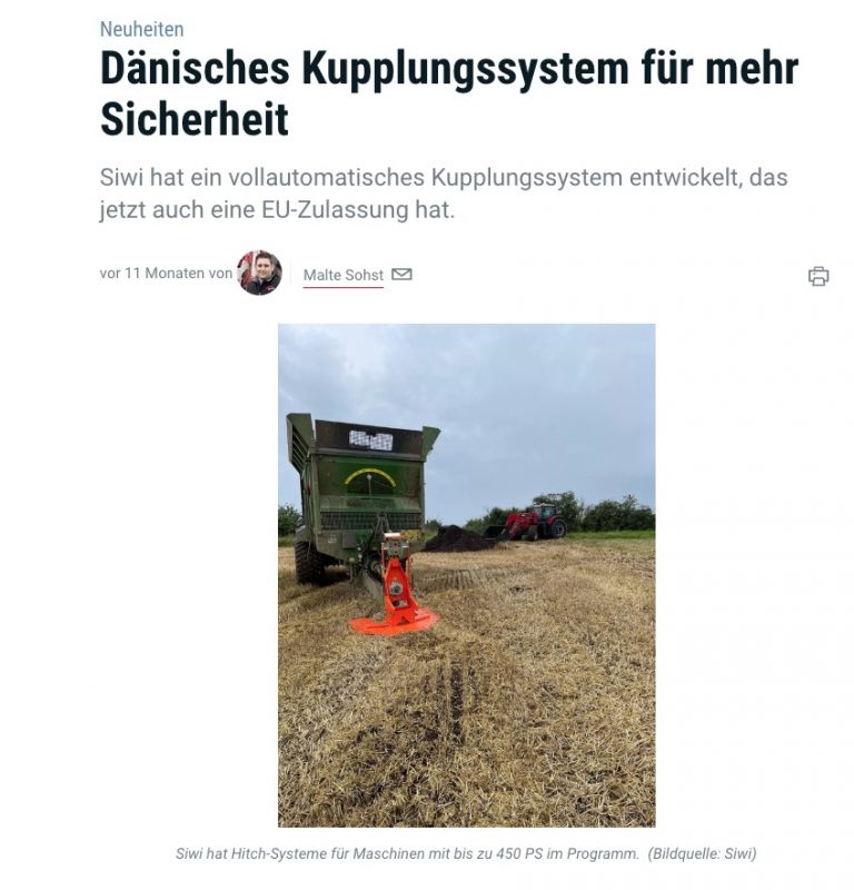 Dänisches Kupplungssystem für mehr Sicherheit